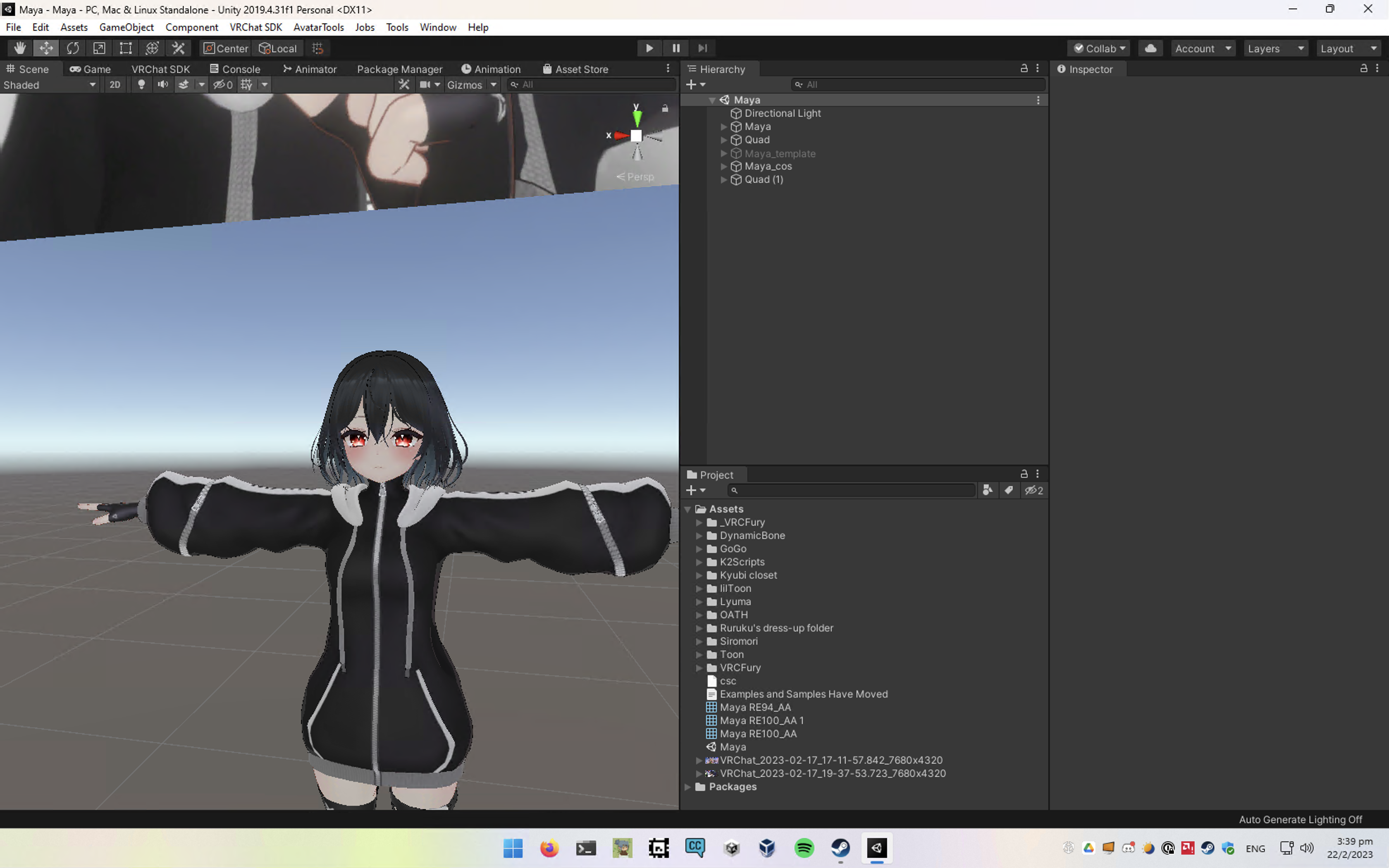a screenshot of the Unity a screenshot of the Unity