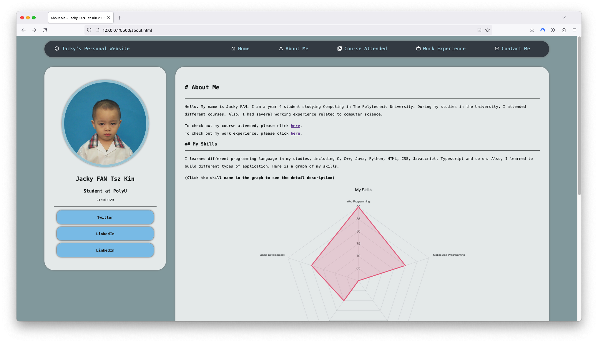 My personal website My personal website